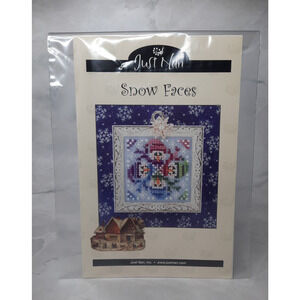 Just Nan WhimZi Seasonals Counted Cross Stitch Pattern SNOW FACES JN156